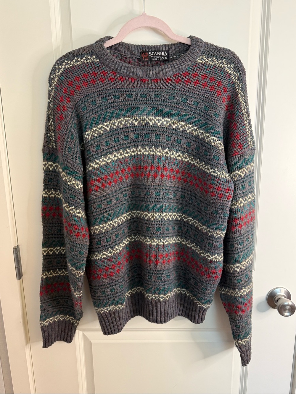 🍂 Vintage Scandia USA Fair Isle Knit Sweater | Men’s Medium